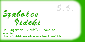 szabolcs videki business card